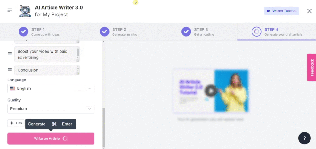 How to use Writesonic: Generate