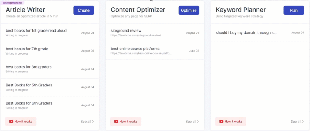 How to use Scalenut options