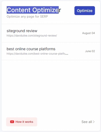 How to use Scalenut content optimizer