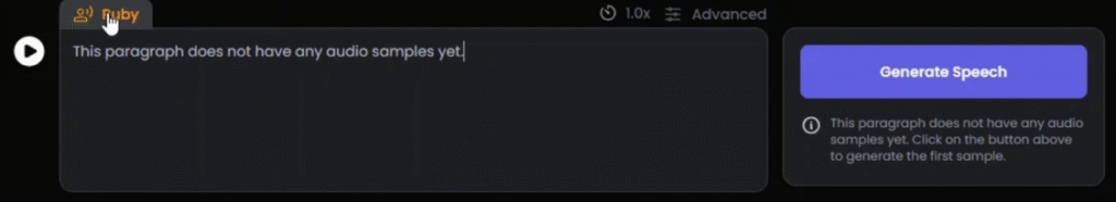 How to use Play.ht generation text
