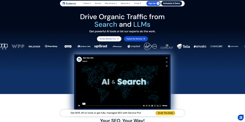 Main page of