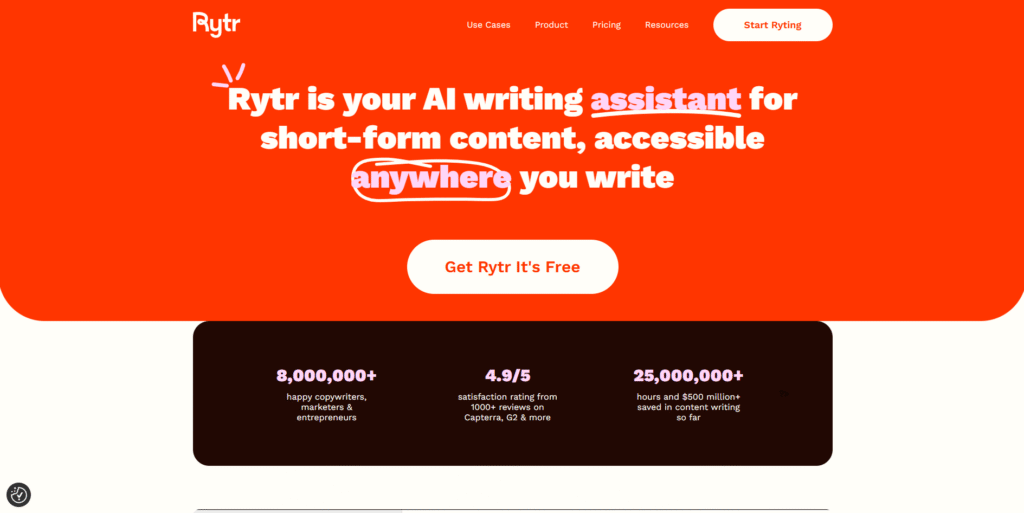 rytr.me website